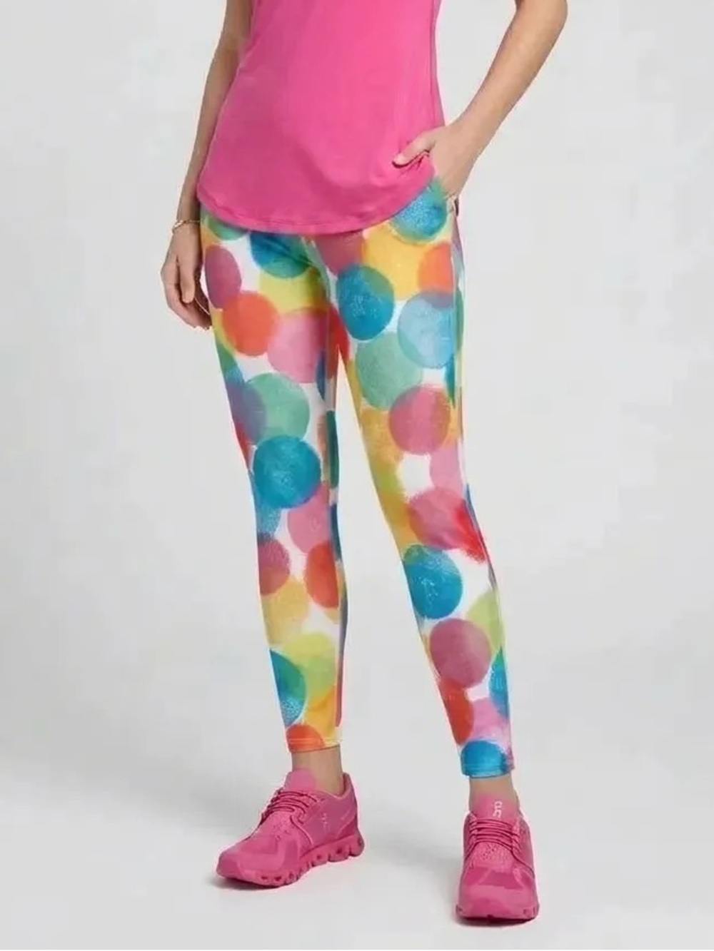 Women’s Size XL Colorful Bubble Athletic/Loungewear/Yoga Mid Calf-Ankle Legging